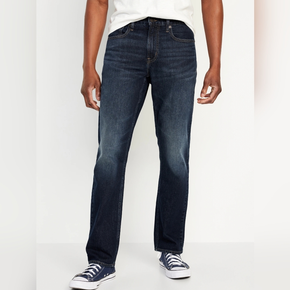 Old Navy Men’s Straight Leg Jeans – Dark Wash, Size 32x30